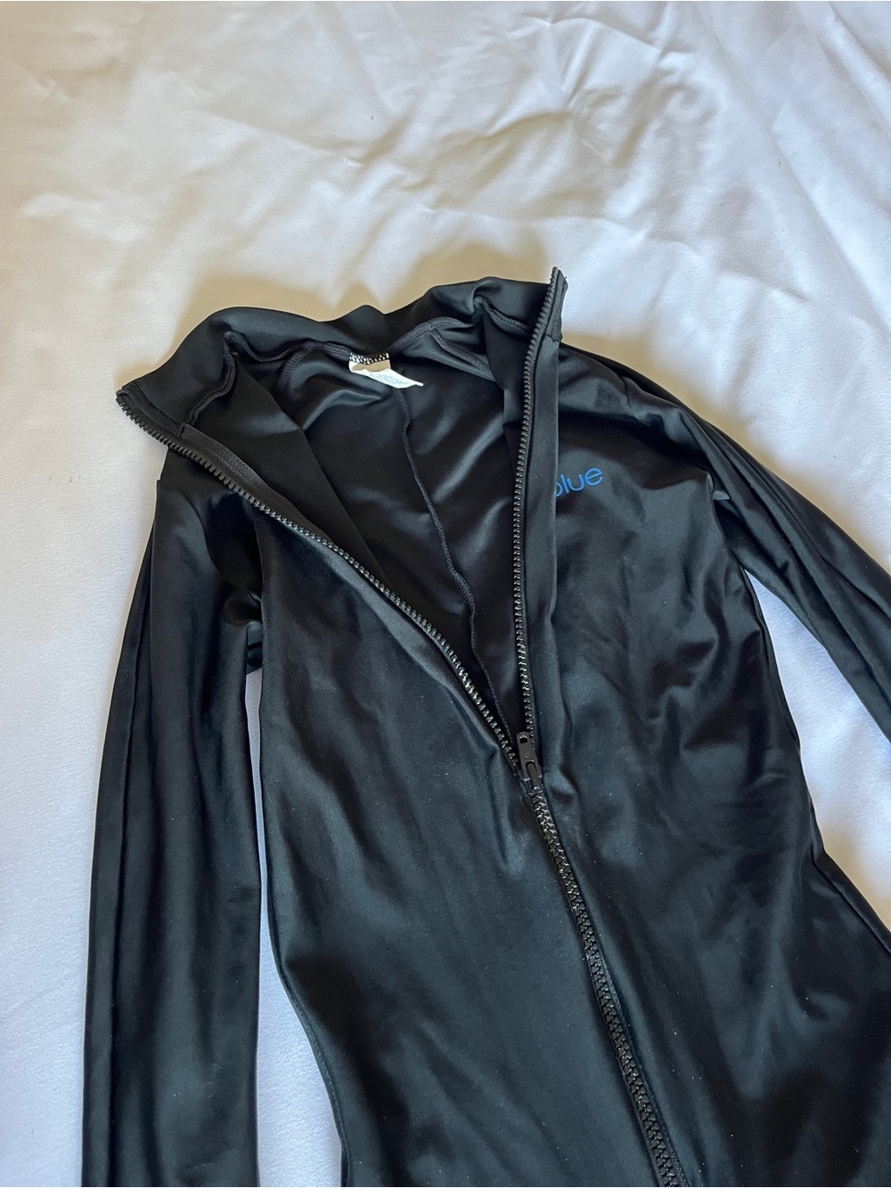AquaBlue Wetsuit Black Full Body UV Shield Zip Up Swimsuit Surf Dive Size S - Picture 14 of 16